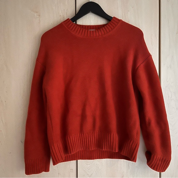 Everlane The Link-Stitch Crewneck Sweater in Rust - Picture 8 of 10